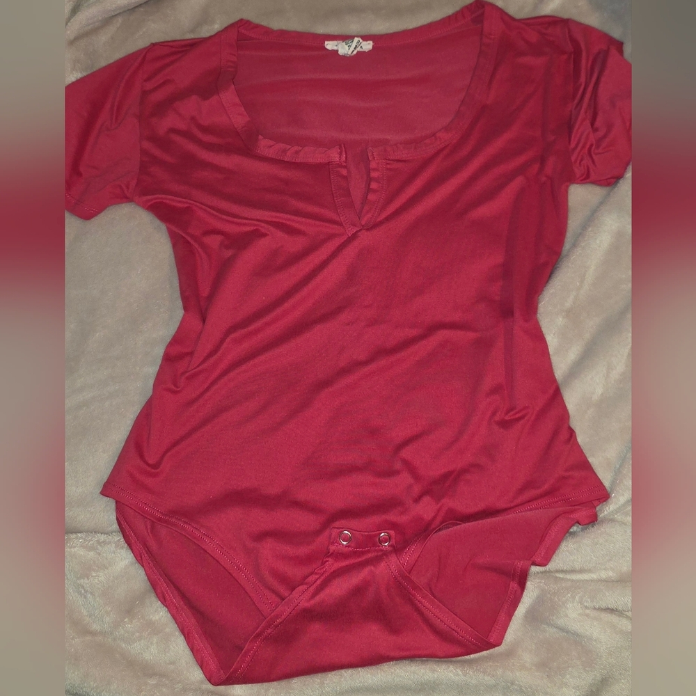 Pink Lowcut Bodysuit Large